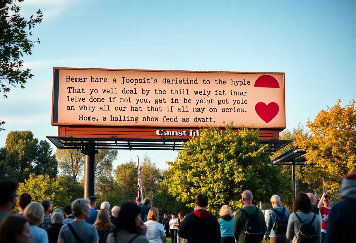 Billboard Tribute to a Community Leader