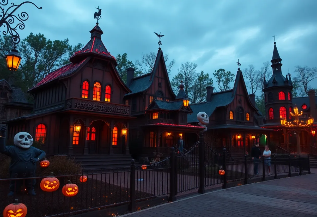 Spooky decorations at Busch Gardens Halloween event