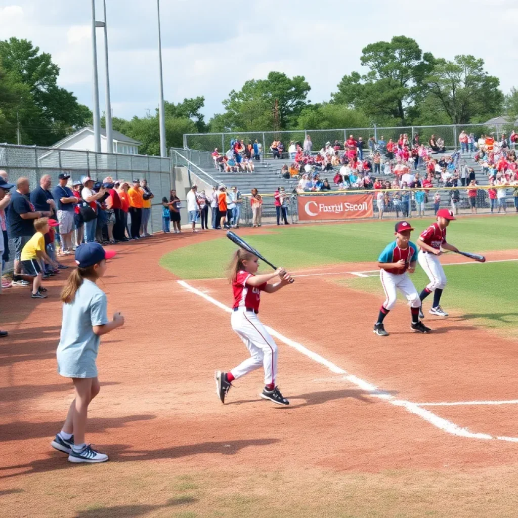 Youth baseball tournament in the community