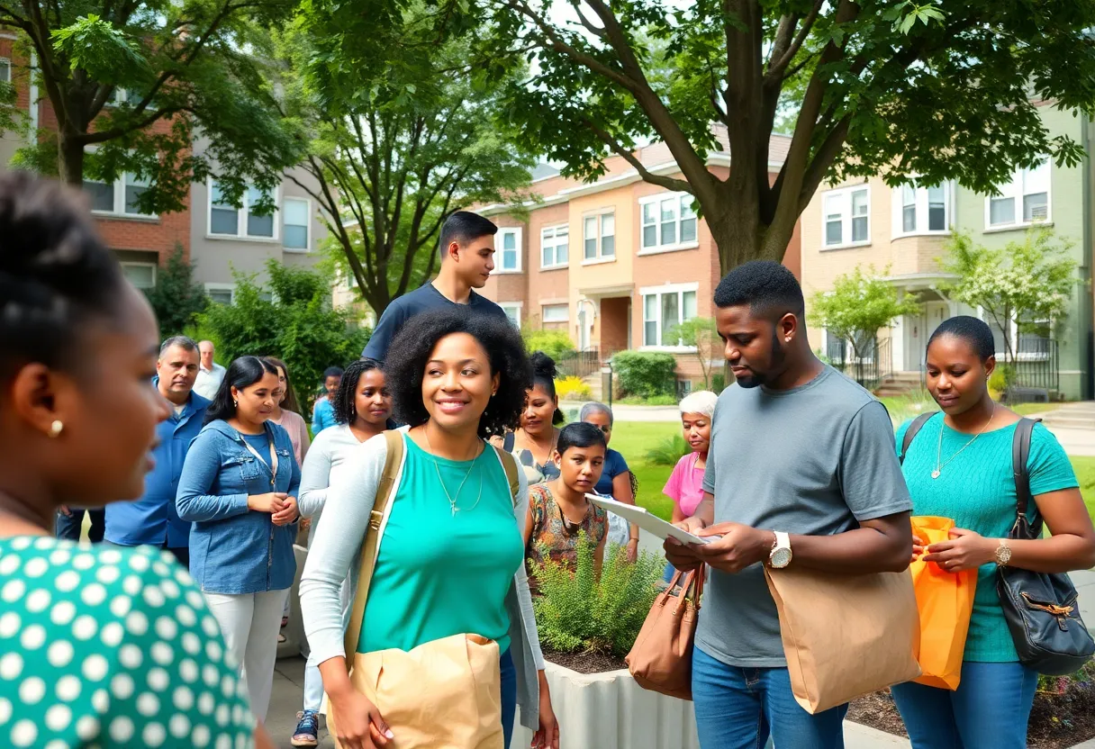 Residents engaged in community development activities