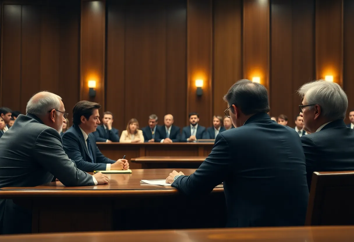 Courtroom Scene in Michigan Governor Kidnapping Trial