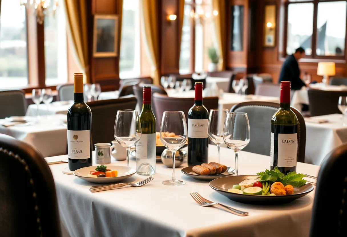 Luxurious dining experience at Epicurean Atlanta featuring multi-course meal and vintage wines.