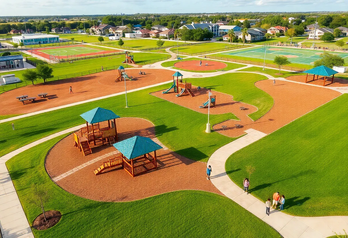 Families enjoying activities at Harvest Hope Park in Tampa