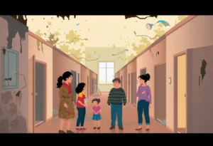 Military housing with visible mold and water damage