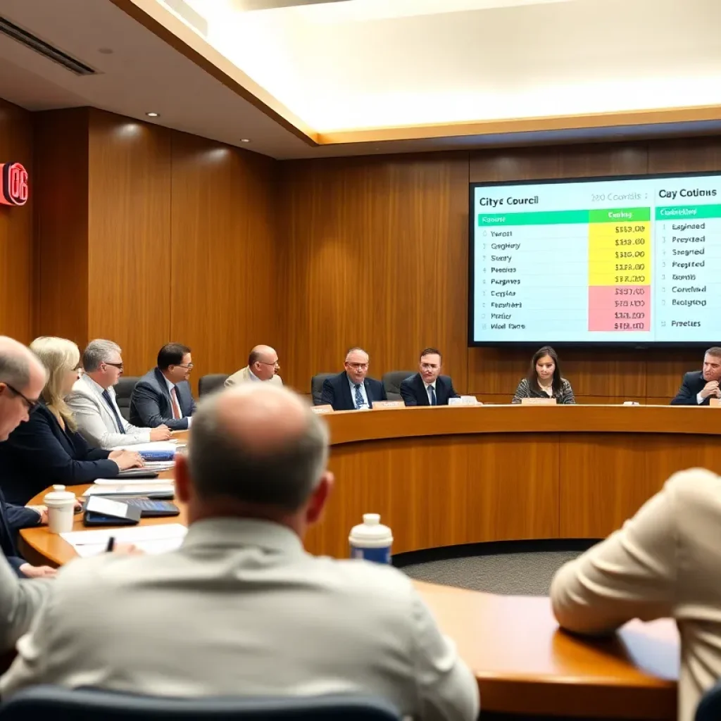 Oldsmar City Council budget meeting in progress