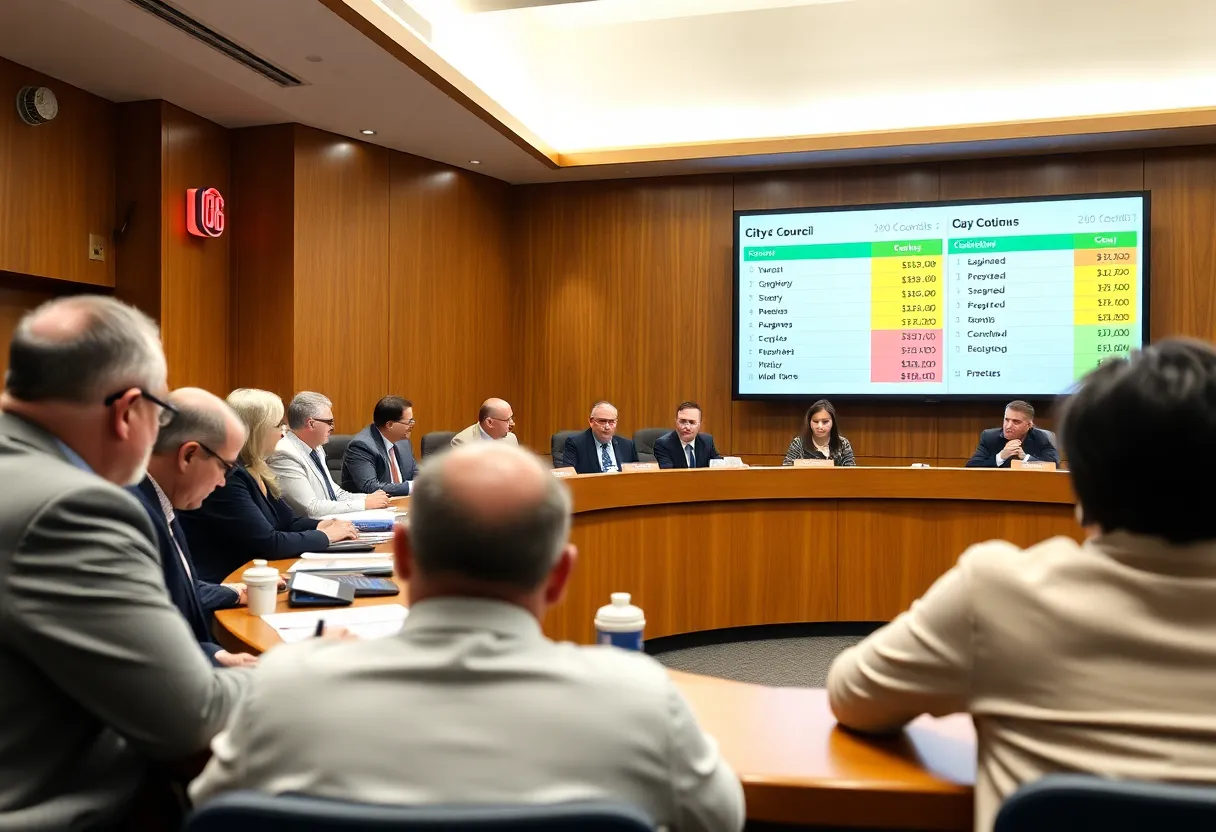 Oldsmar City Council budget meeting in progress