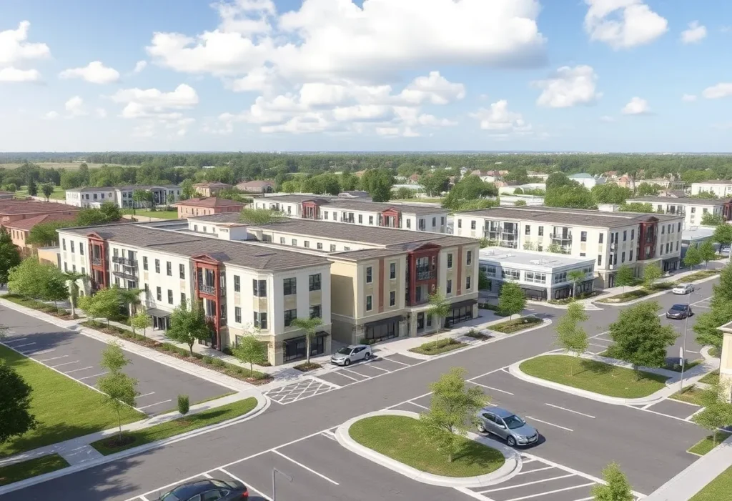 Revised urban development layout in Oldsmar, FL