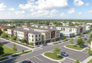 Revised urban development layout in Oldsmar, FL