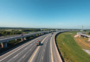 Construction site of Selmon Expressway expansion in Riverview, Florida