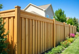 Professionally installed fencing enhancing property aesthetics
