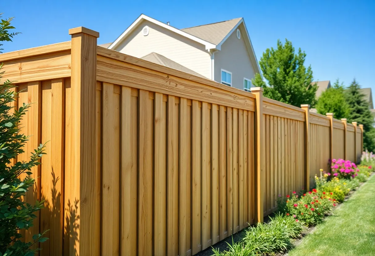 Professionally installed fencing enhancing property aesthetics