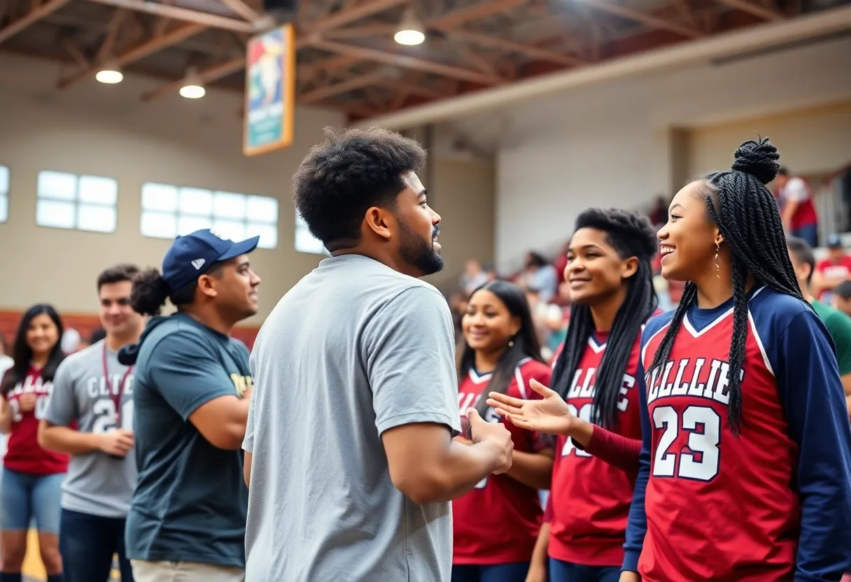 USF Athletics logo with a vibrant background