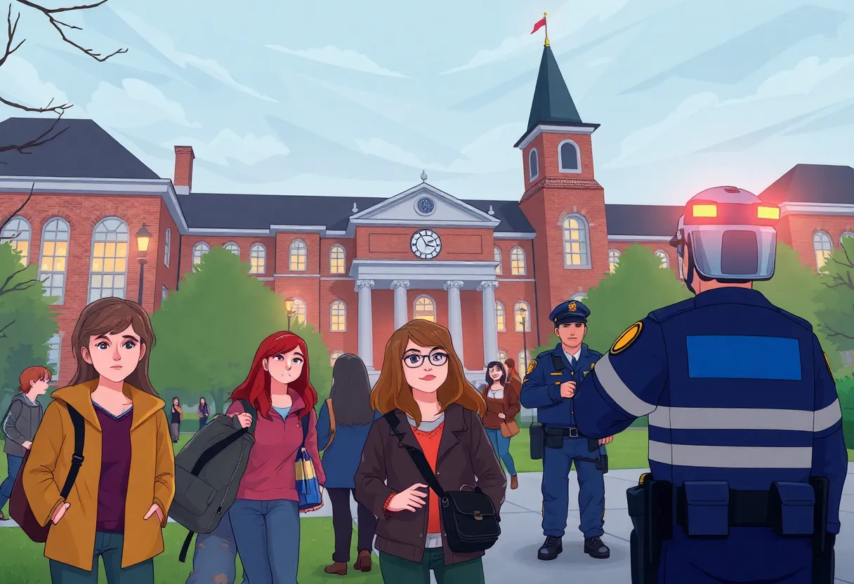 Emergency response on university campus