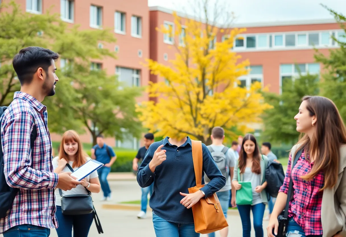Students actively participating in educational activities at USF