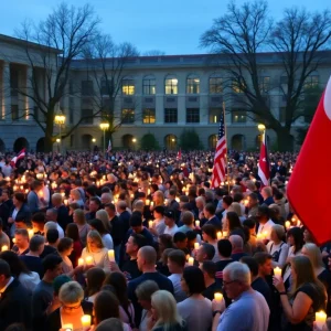 Crowd at USF Candlelight Vigil for Charlie Kirk