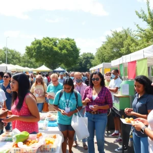 Community members participating in health screenings at the Wimauma Family Health Fest.