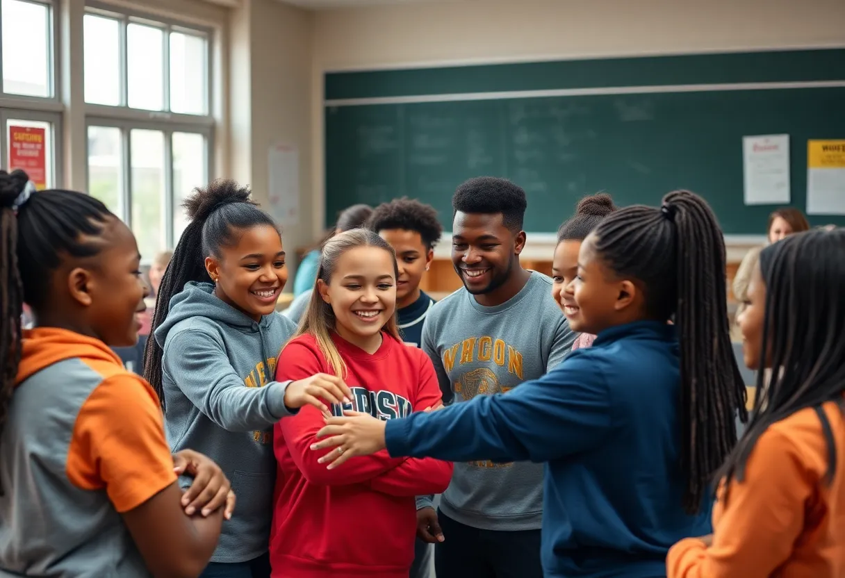Tampa Bay Buccaneers players mentoring high school students