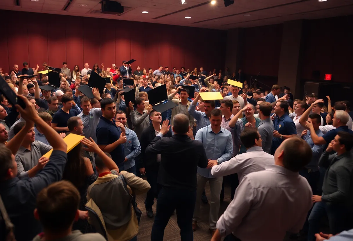 Chaos at College Debate Event