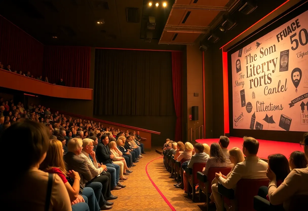 Audience awaiting a performance at a theater