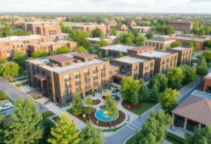 Conceptual rendering of the Fletcher District mixed-use development at USF.