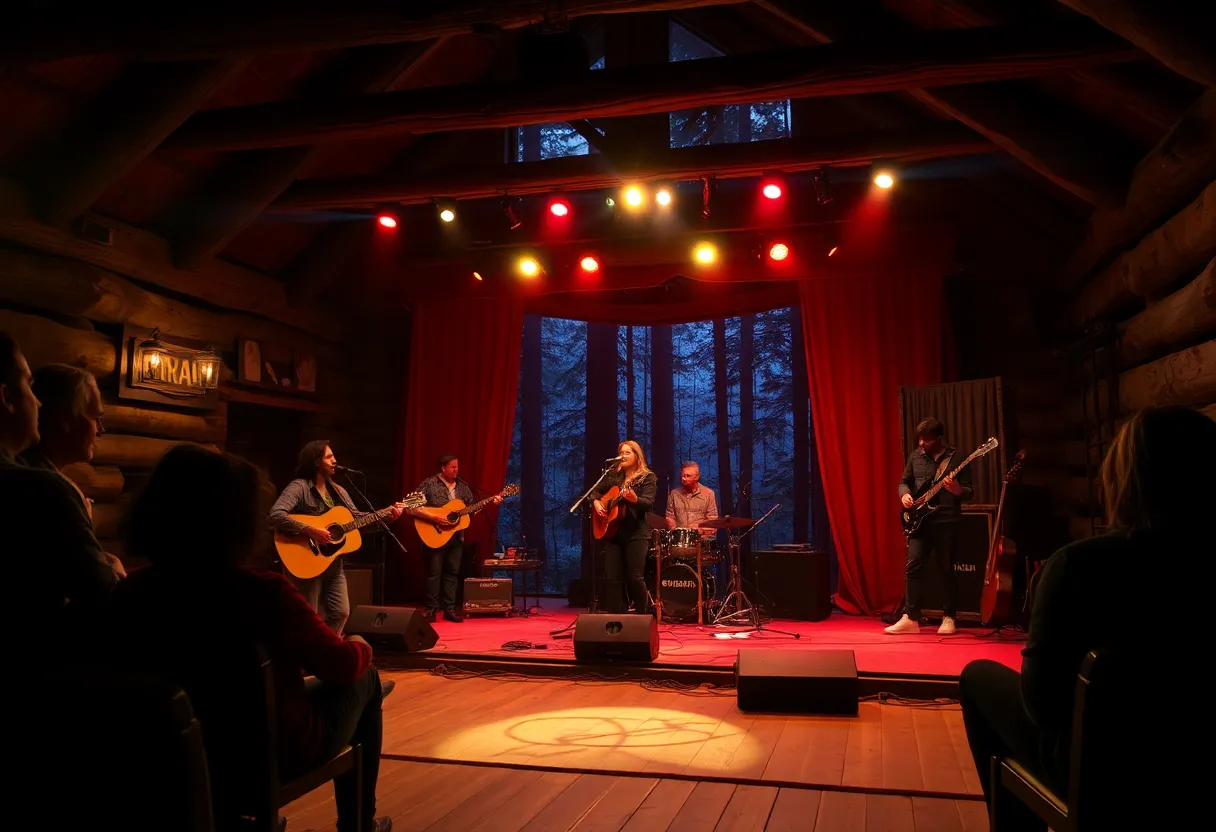 Theater production scene from Ghost Brothers of Darkland County