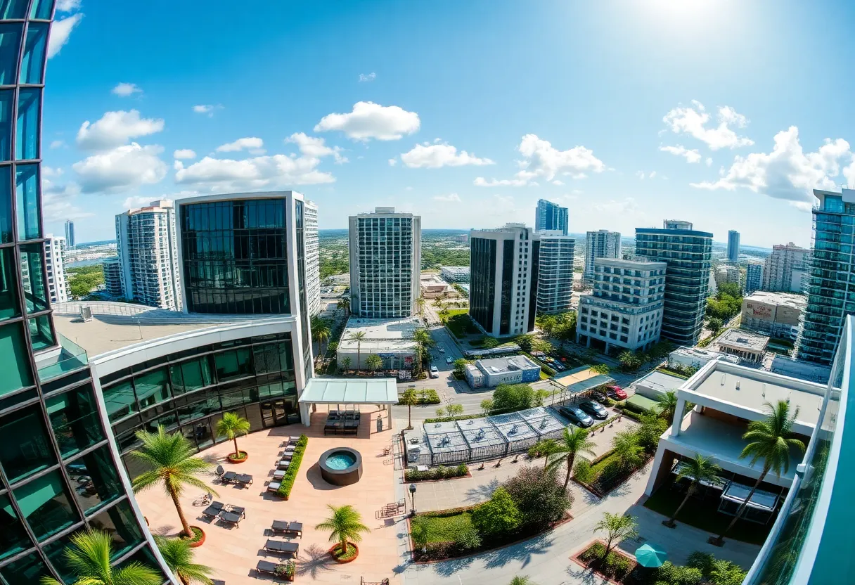Midtown East office tower in Tampa with outdoor spaces