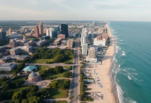 Aerial view of Nashville's parks and Tampa's beaches