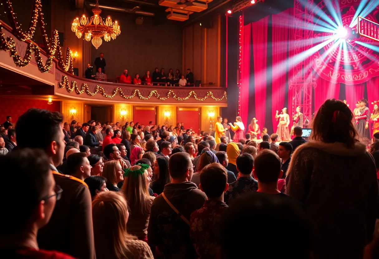Audience enjoying Rocky Horror Picture Show performance