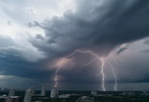 Stormy weather in Tampa, Florida