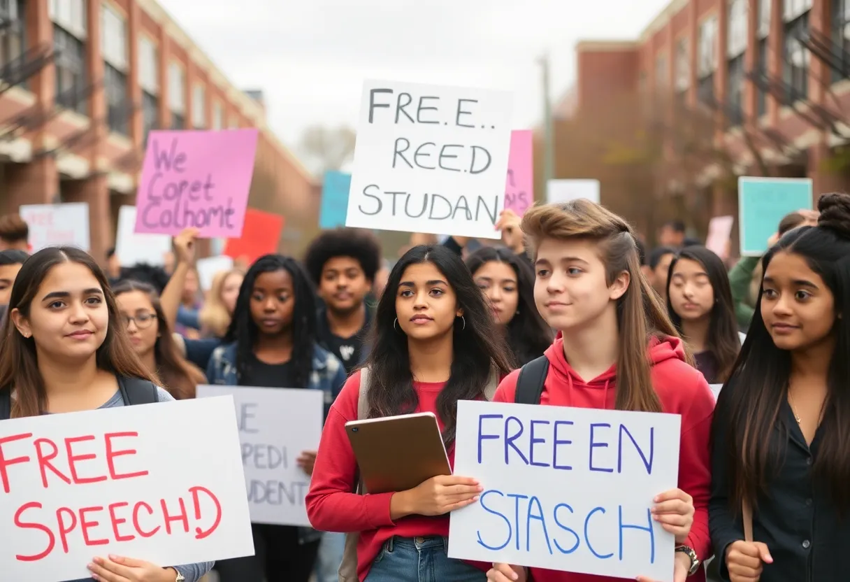 Students protesting at David Douglas High School