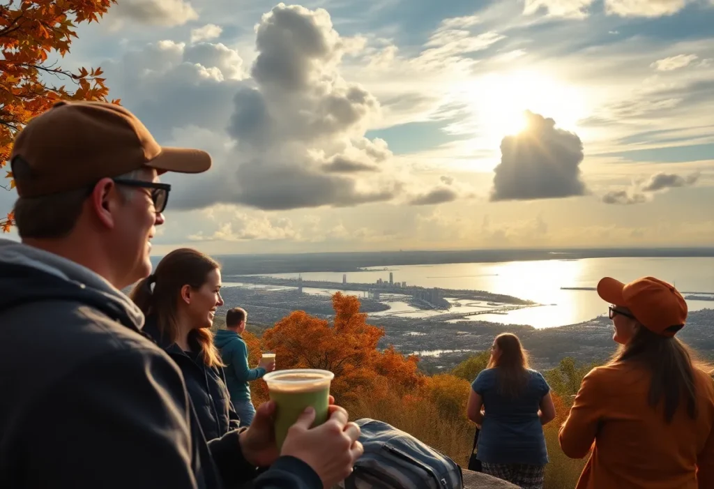 Residents enjoying outdoor activities during autumn in Tampa Bay.