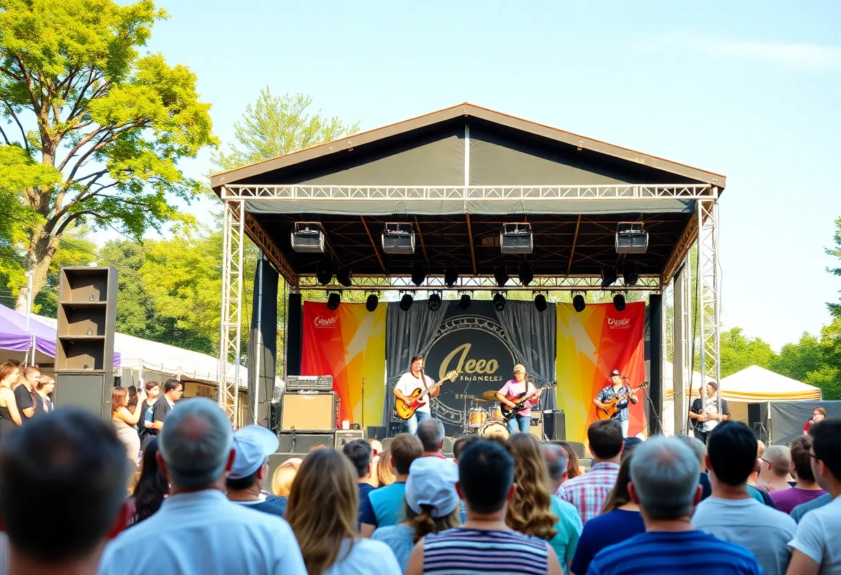 Crowd enjoying a concert in Tampa, Florida during sunny weather