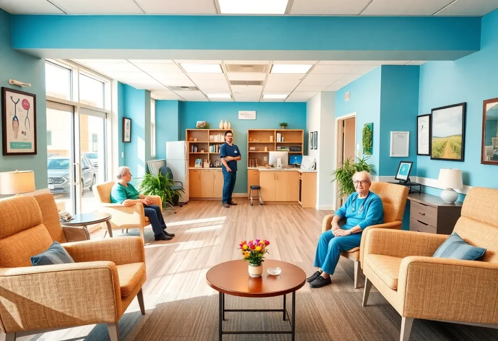 Interior of the new TGH Senior Center with comfortable seating.