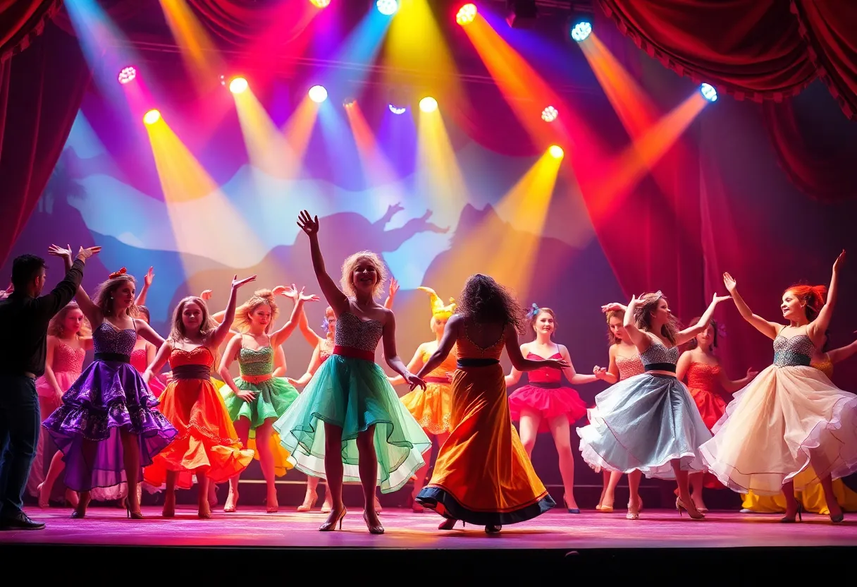 Colorful performance scene from The Wiz musical