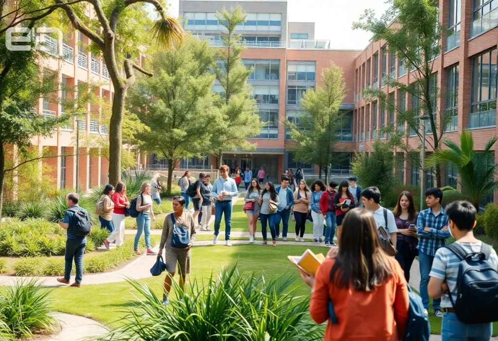 Students on the University of South Florida campus