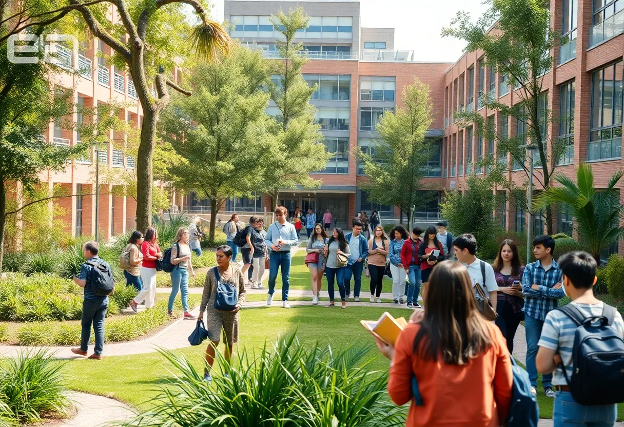Students on the University of South Florida campus