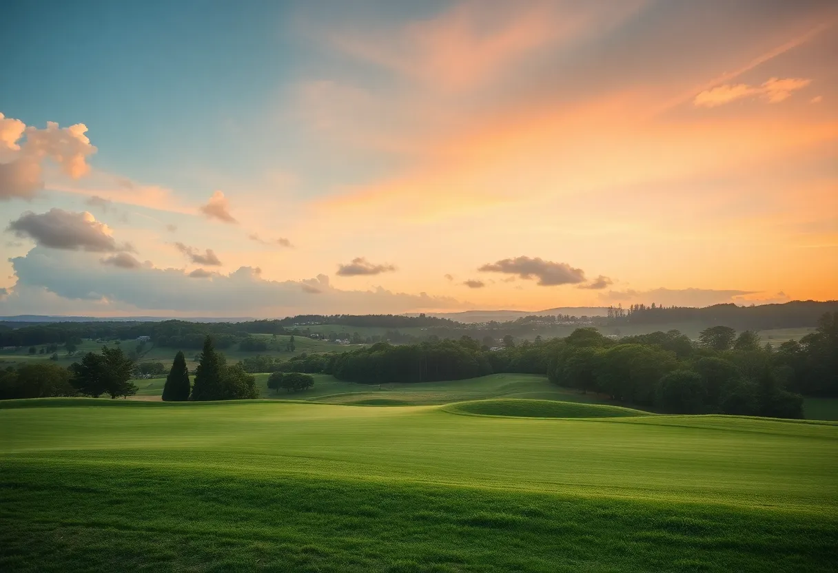 Close-Up of a Beautiful Golf Course