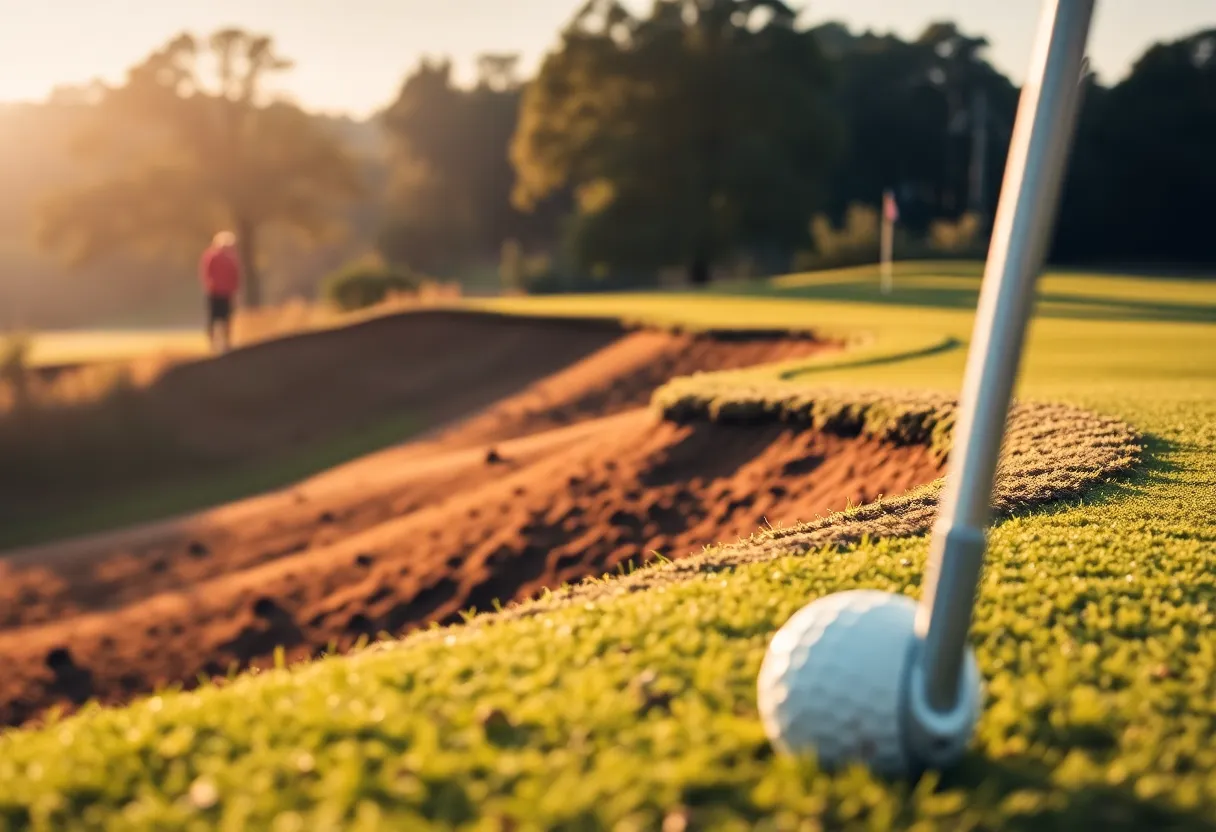 Close-up of a Beautiful Golf Course
