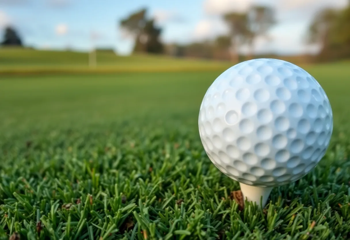 Close up of a beautiful golf course