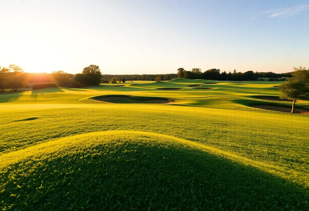 Close up of a Beautiful Golf Course