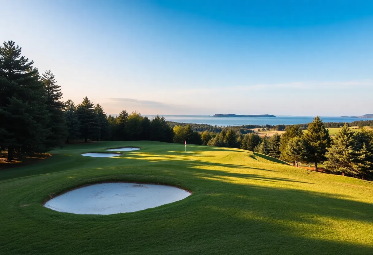Close-up of a beautiful golf course