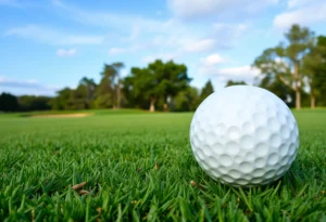 Close up of a beautiful golf course