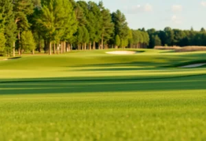 Close-up of a Beautiful Golf Course