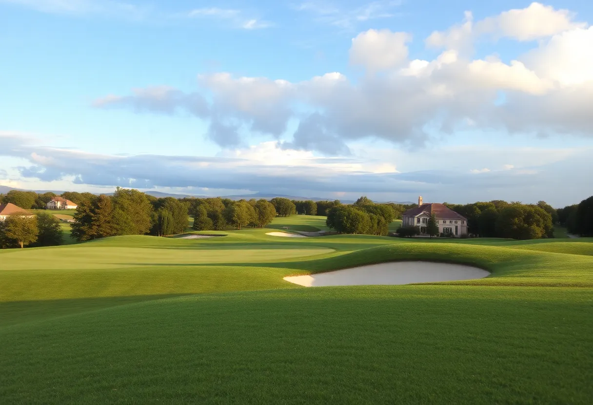 Close-up of a Beautiful Golf Course