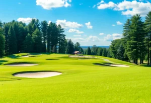 Close-up of a Beautiful Golf Course