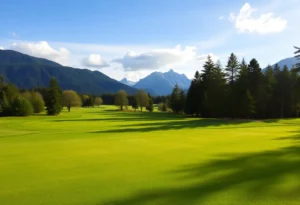 Close-up of a Beautiful Golf Course