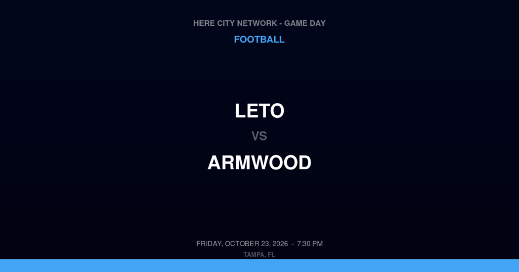 Leto vs. Armwood — Football Game Day — Seffner, FL — Oct 23, 2026