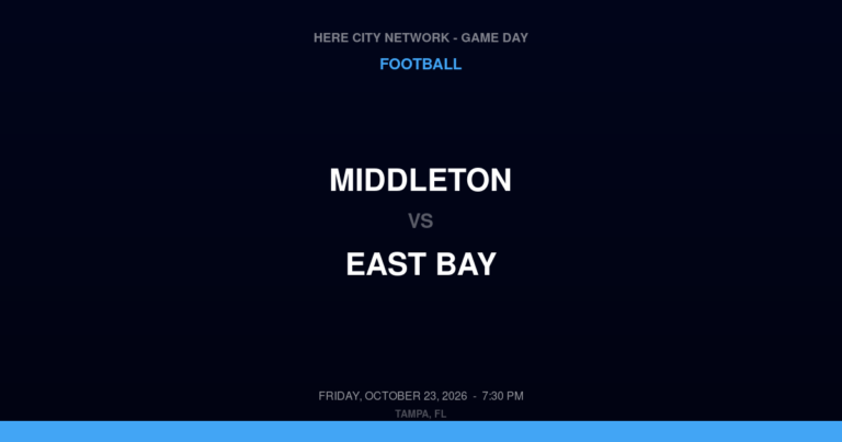 Middleton 0, East Bay 32
