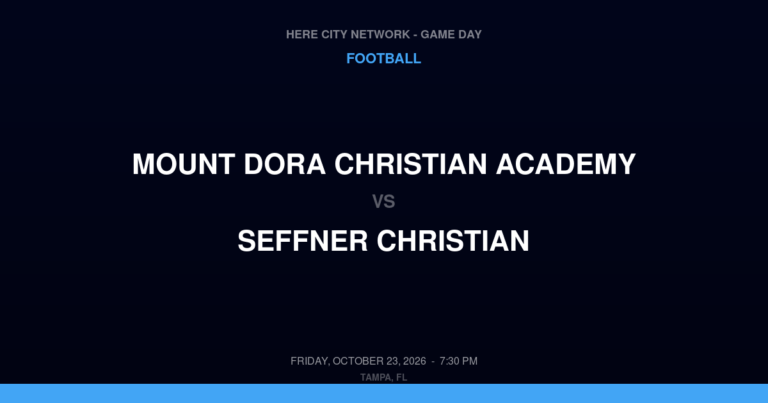 Mount Dora Christian Academy vs. Seffner Christian — Football Game Day — Seffner, FL — Oct 23, 2026