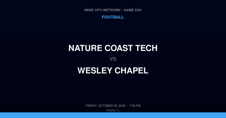 Nature Coast Tech vs. Wesley Chapel — Football Game Day — Wesley Chapel, FL — Oct 30, 2026